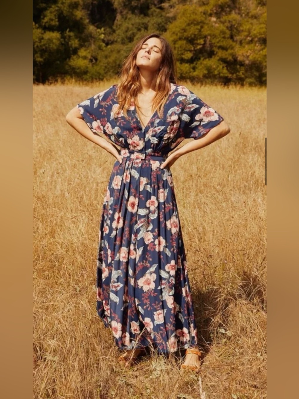 Christy Dawn The Lottie Dress in Floral Midnight Anemone Xs